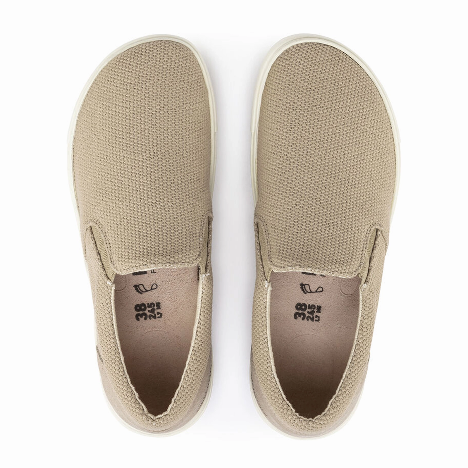 Birkenstock Oswego Narrow Slip On Sneaker (Women) - Sandcastle Canvas Slip-On Shoes