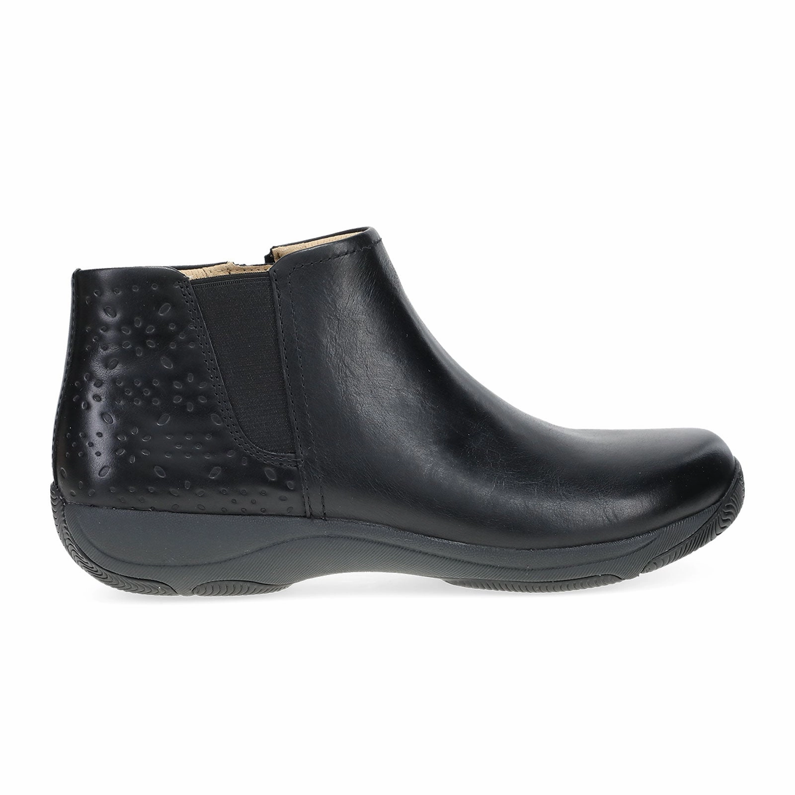 Sole Sure Smooth Steps Dansko Sherry Ankle Boot (Women) - Black Waxy Burnished