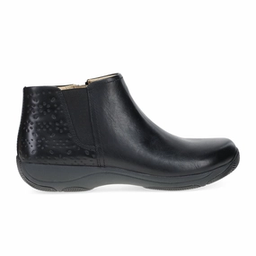 Sole Sure Smooth Steps Dansko Sherry Ankle Boot (Women) - Black Waxy Burnished