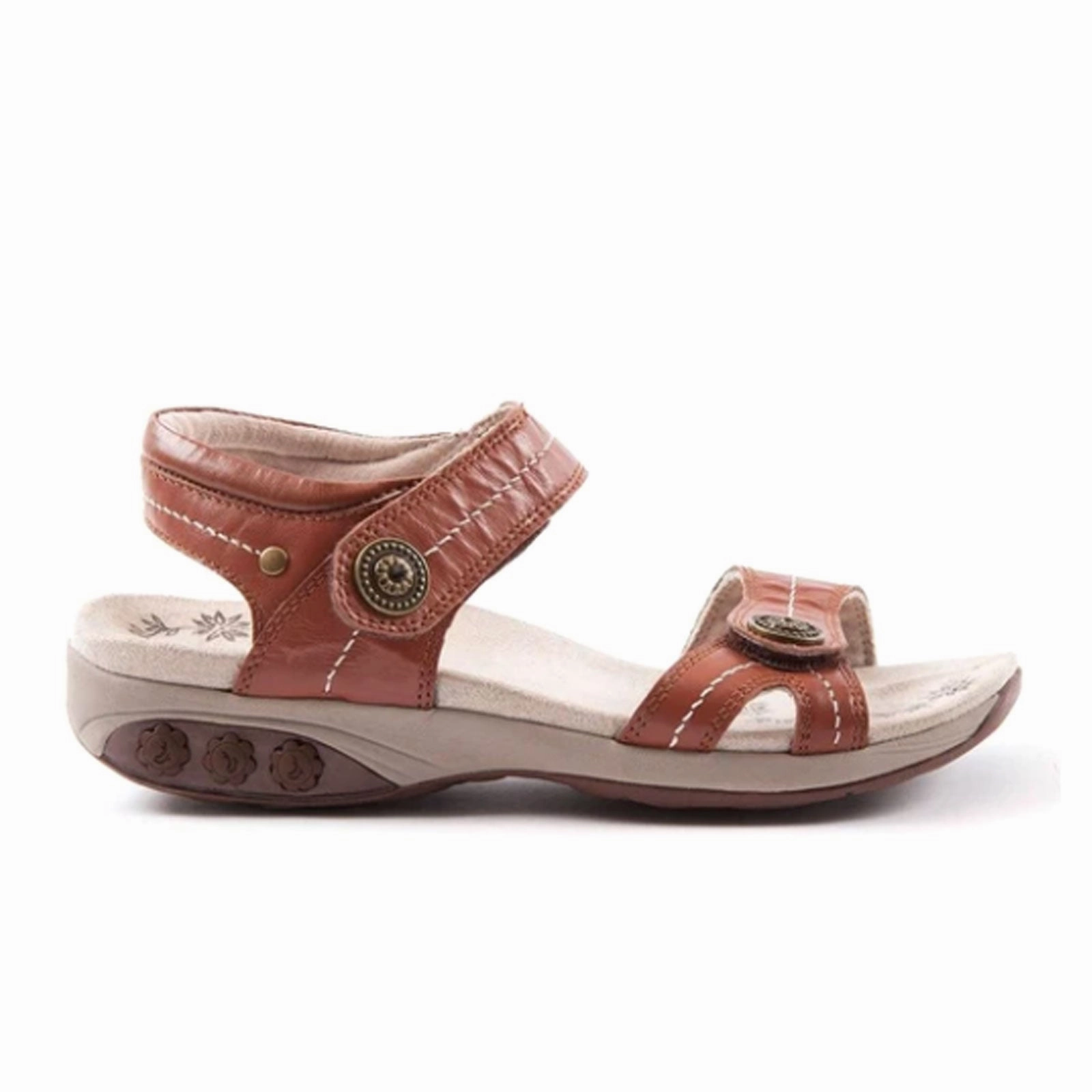 Therafit Grace Backstrap Sandal (Women) - Brown Non Slip Sole Slip-On Comfort