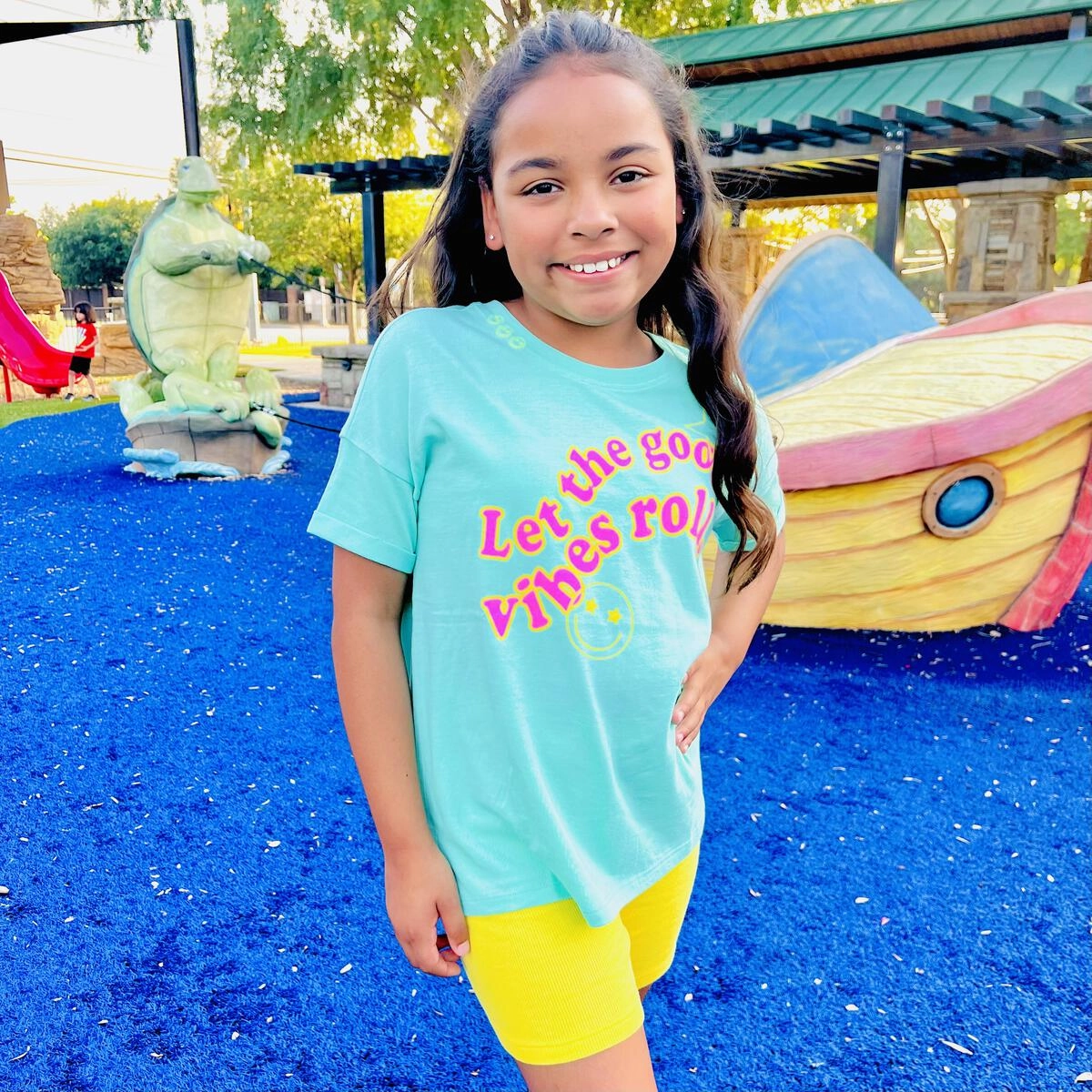 Let the Good Vibes Roll Graphic Tee Classy Charming