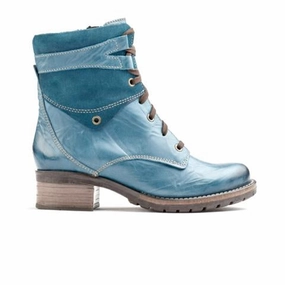 Wide Step Flexible Support Dromedaris Kara Suede Ankle Boot (Women) - Teal