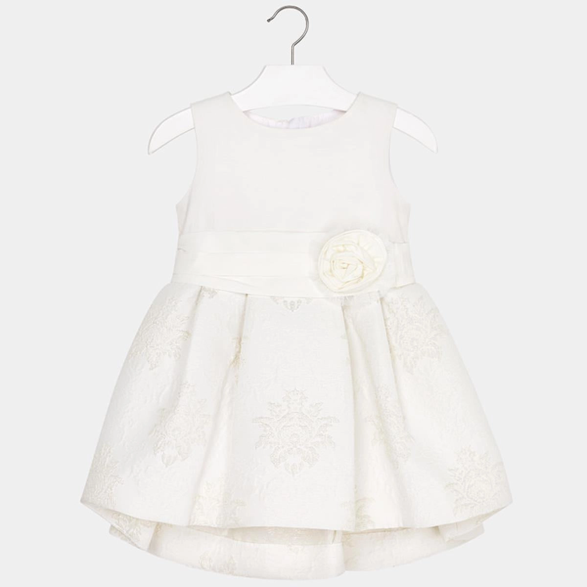 Smart Mayoral 3913Kids Girl Formal Floral Sparkle Jacquard Dress