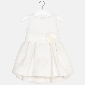 Smart Mayoral 3913Kids Girl Formal Floral Sparkle Jacquard Dress