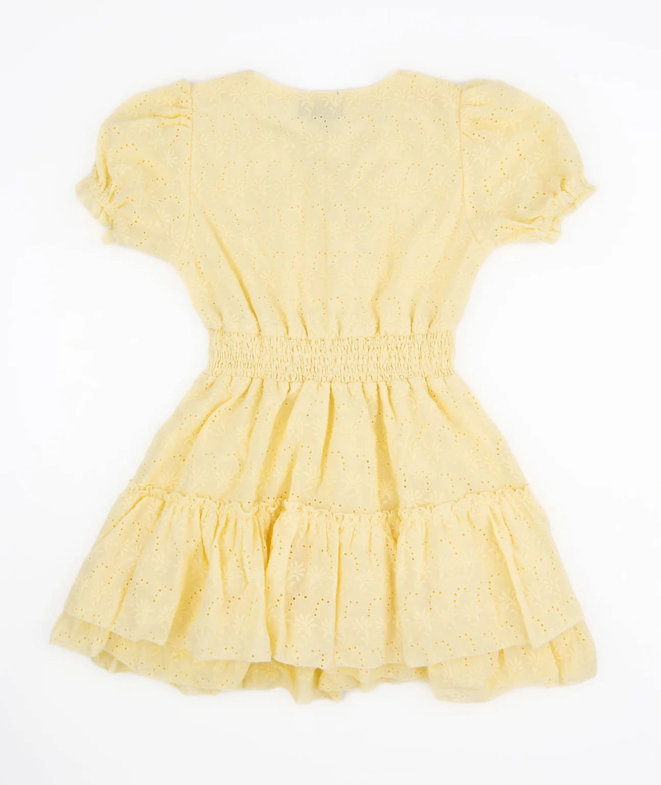 Affordable Yellow Eyelet Dress