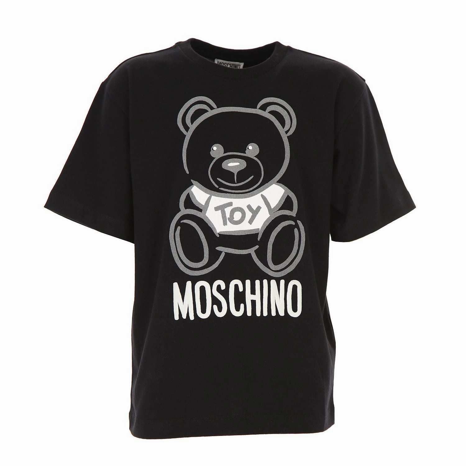 Moschino Kids Short Sleeve Toy Bear T-Shirt in Black Animal - print Furry