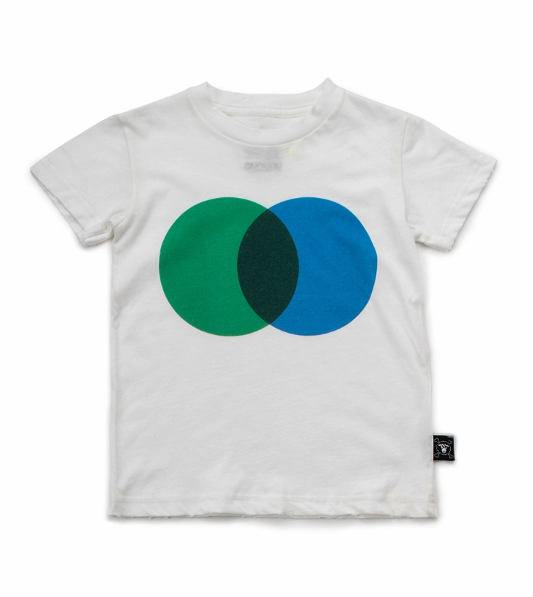 Nununu Kids Colorful Circle T-shirt - White/Green Soft kids' fabrics Prince costumes for children