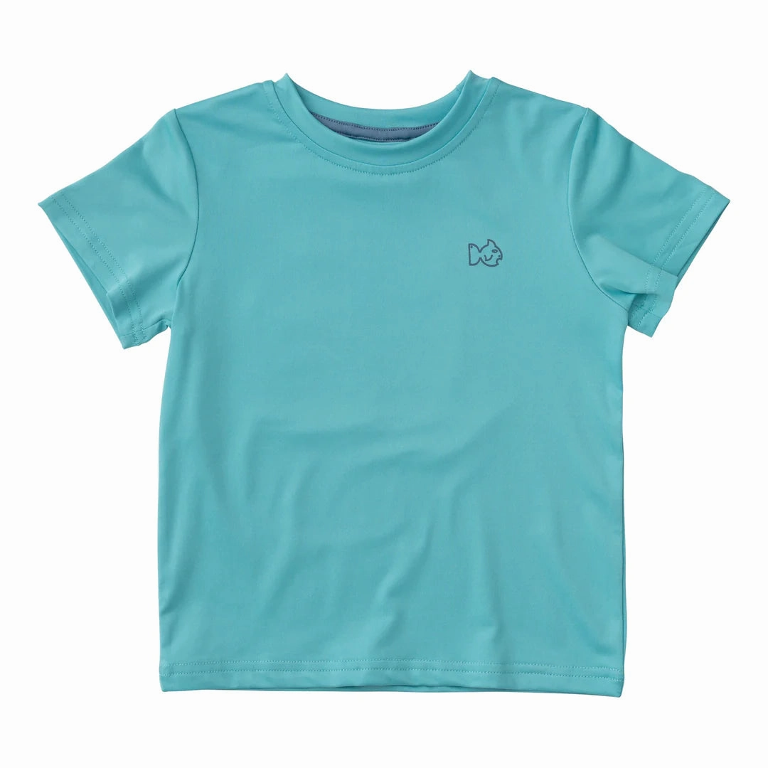 Pro Performance Pool Blue Performance Shirt - Beach Art Sign School uniform items for kids stain - resistant