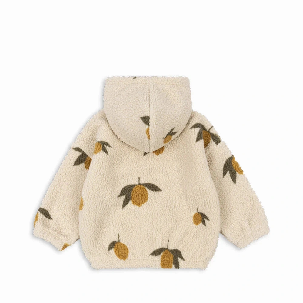 Konges Sloejd Kids Jody Teddy Jacket - Mon Grand Citron Comfort - fit Pastel colored kids' wear