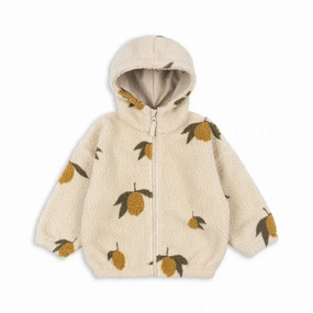 Konges Sloejd Kids Jody Teddy Jacket - Mon Grand Citron lovely Easy - to - take off