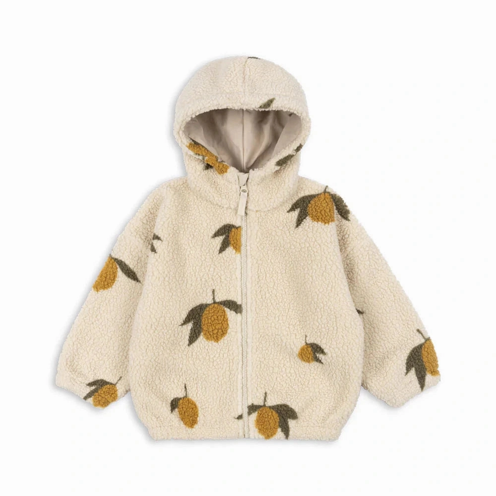 Konges Sloejd Kids Jody Teddy Jacket - Mon Grand Citron lovely Easy - to - take off