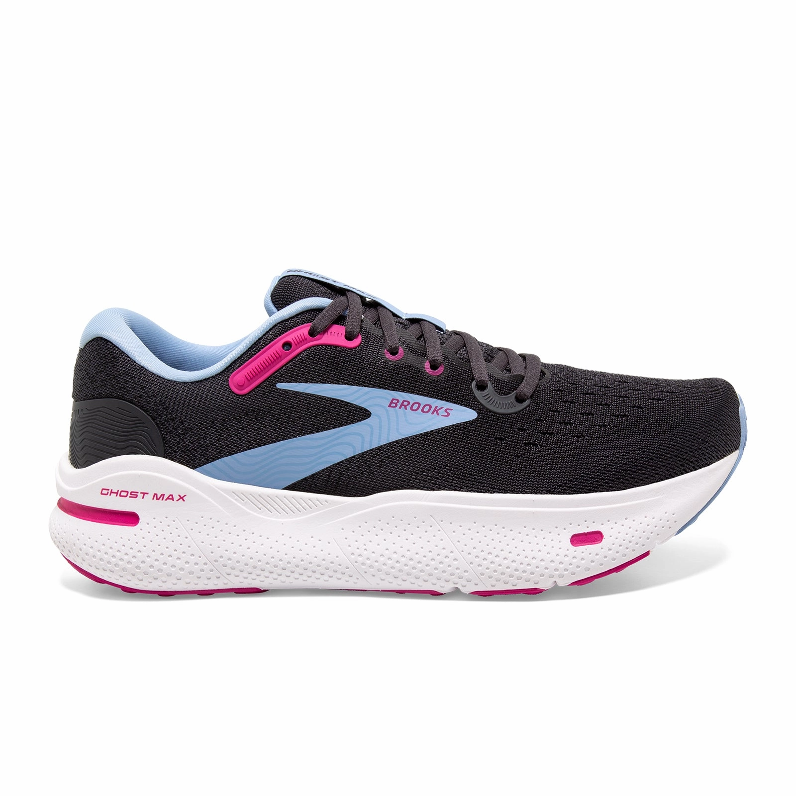 Brooks Ghost Max Running Shoe (Women) - Ebony/Open Air/Lilac Rose Easy Life