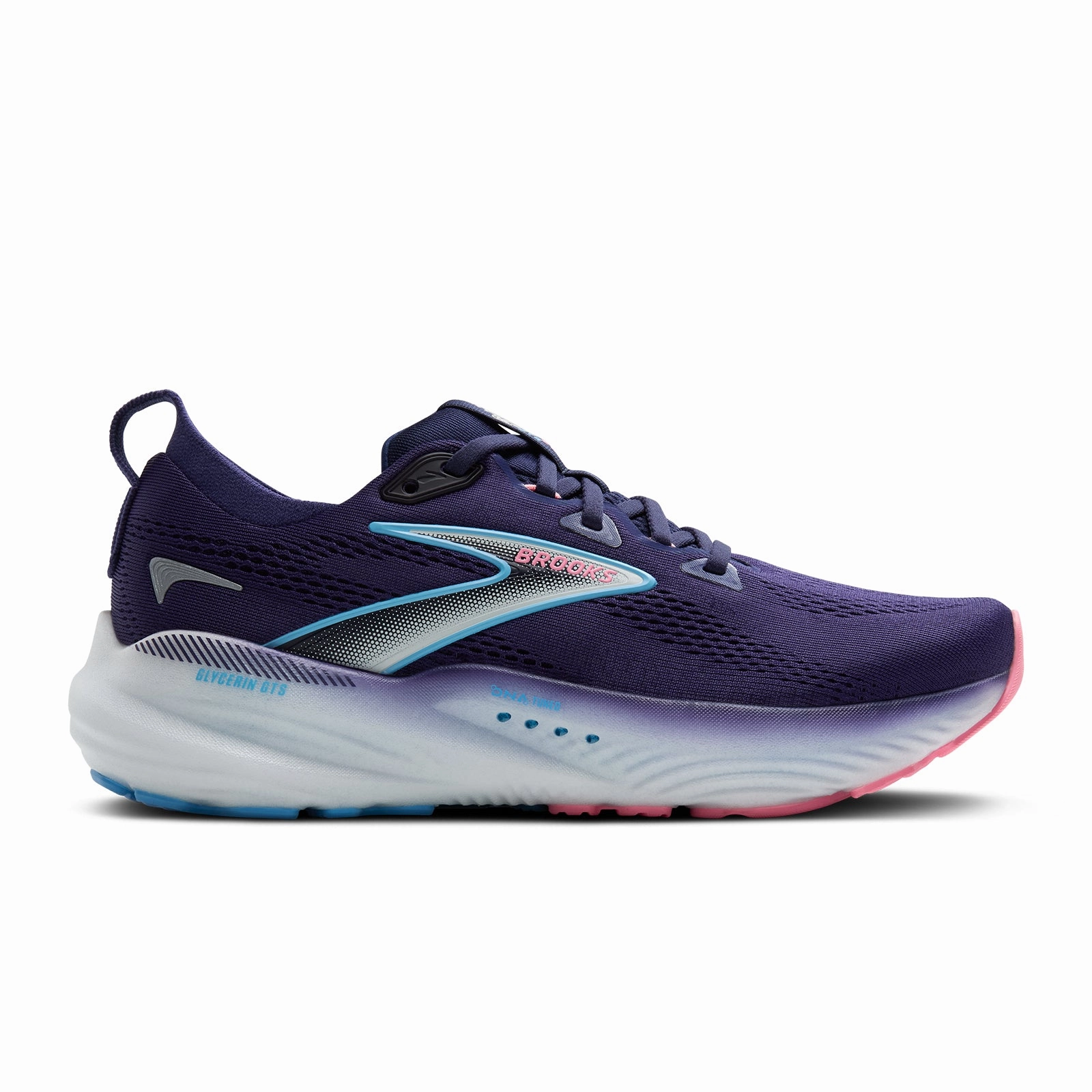 Old Street Flexible Style Brooks Glycerin GTS 22 Running Shoe (Women) - Blue Ribbon/Peacoat/Dianthus