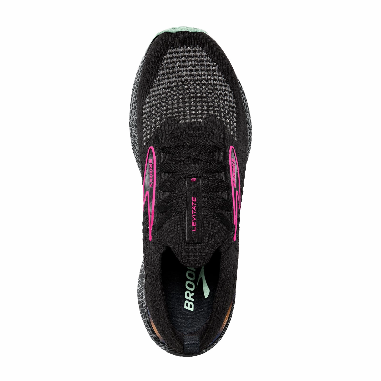 Brooks Levitate StealthFit 6 Running Shoe (Women) - Black/Pink Soft Dash Foot Steady