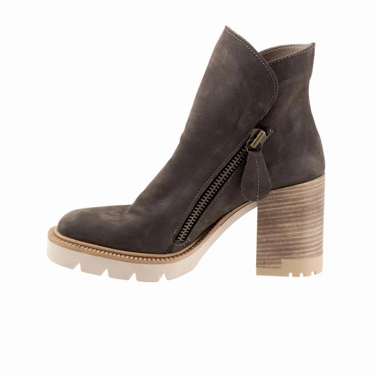 On The Move Bueno Elliott Heeled Mid Boot (Women) - Stone Nubuck