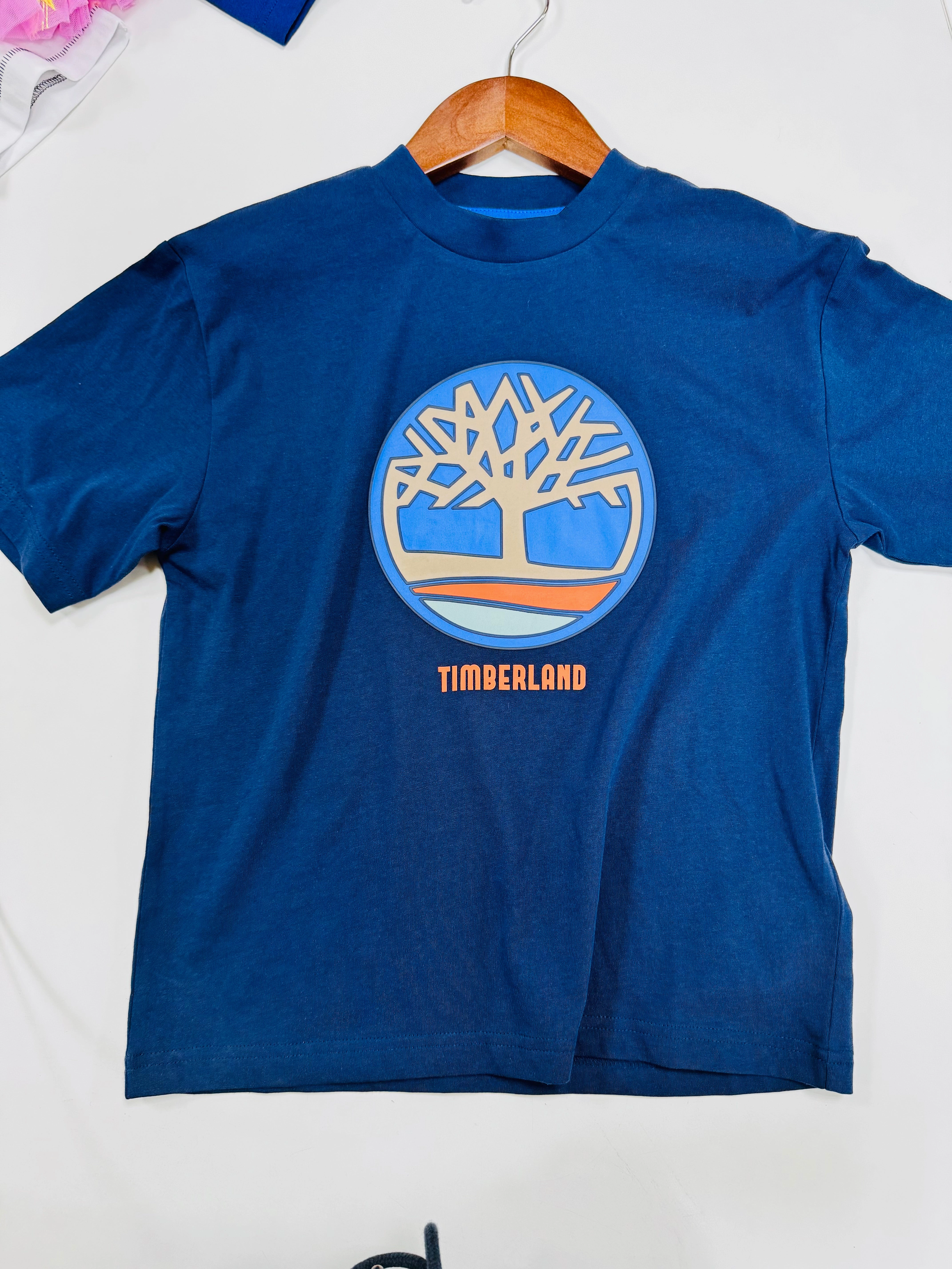 holiday Infant Timberland Kids Navy Logo T-Shirt - 8Y