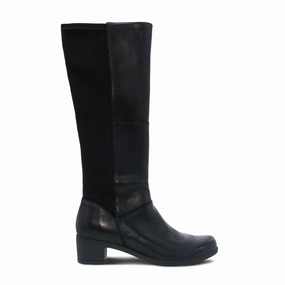 Season Flex Dansko Celestine Tall Boot (Women) - Black Burnished Nubuck