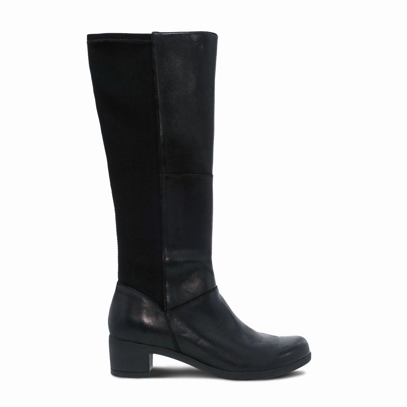 Durable Leather Shoes Street Fest Dansko Celestine Tall Boot (Women) - Black Burnished Nubuck