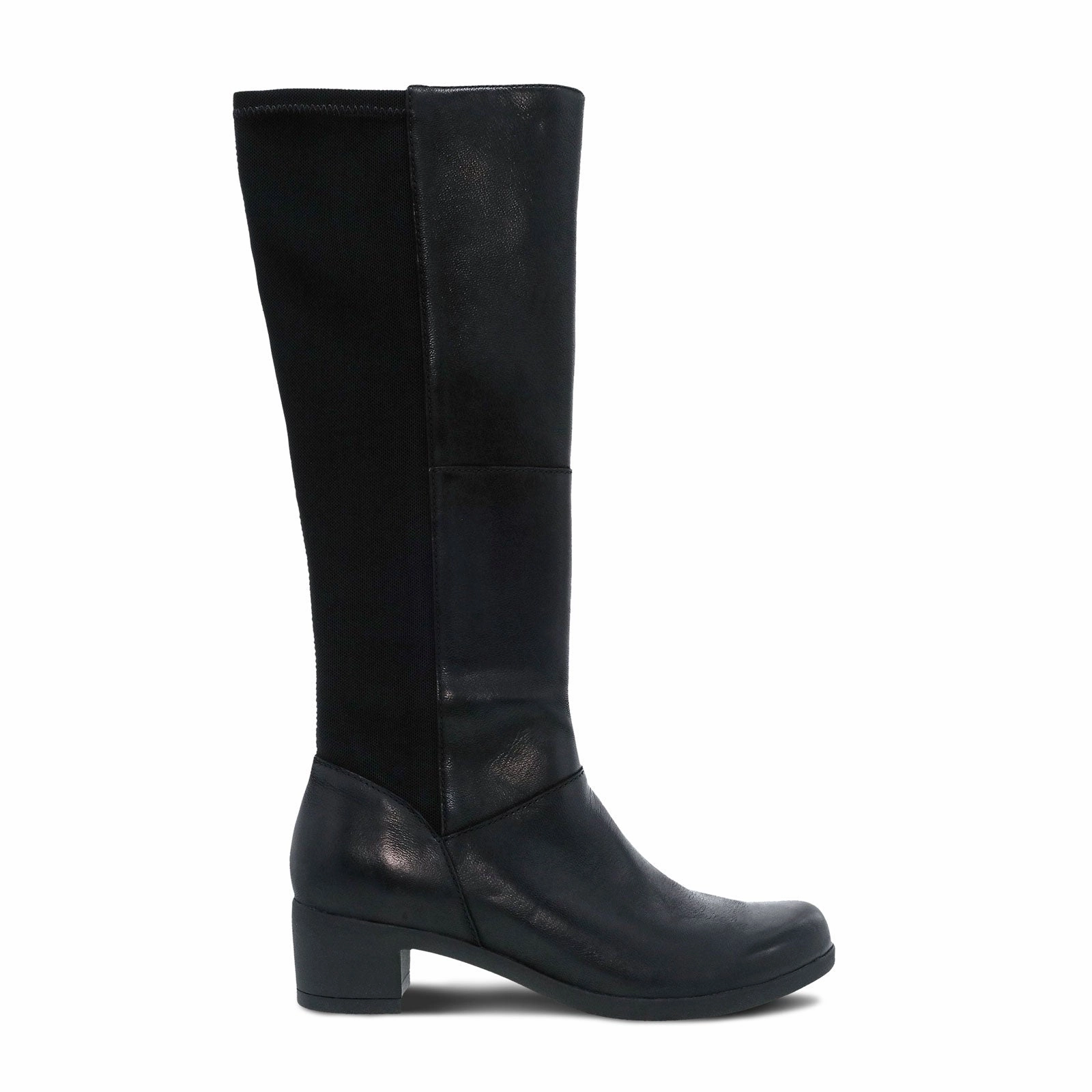 Dansko Celestine Tall Boot (Women) - Black Burnished Nubuck Move Power Strong Path