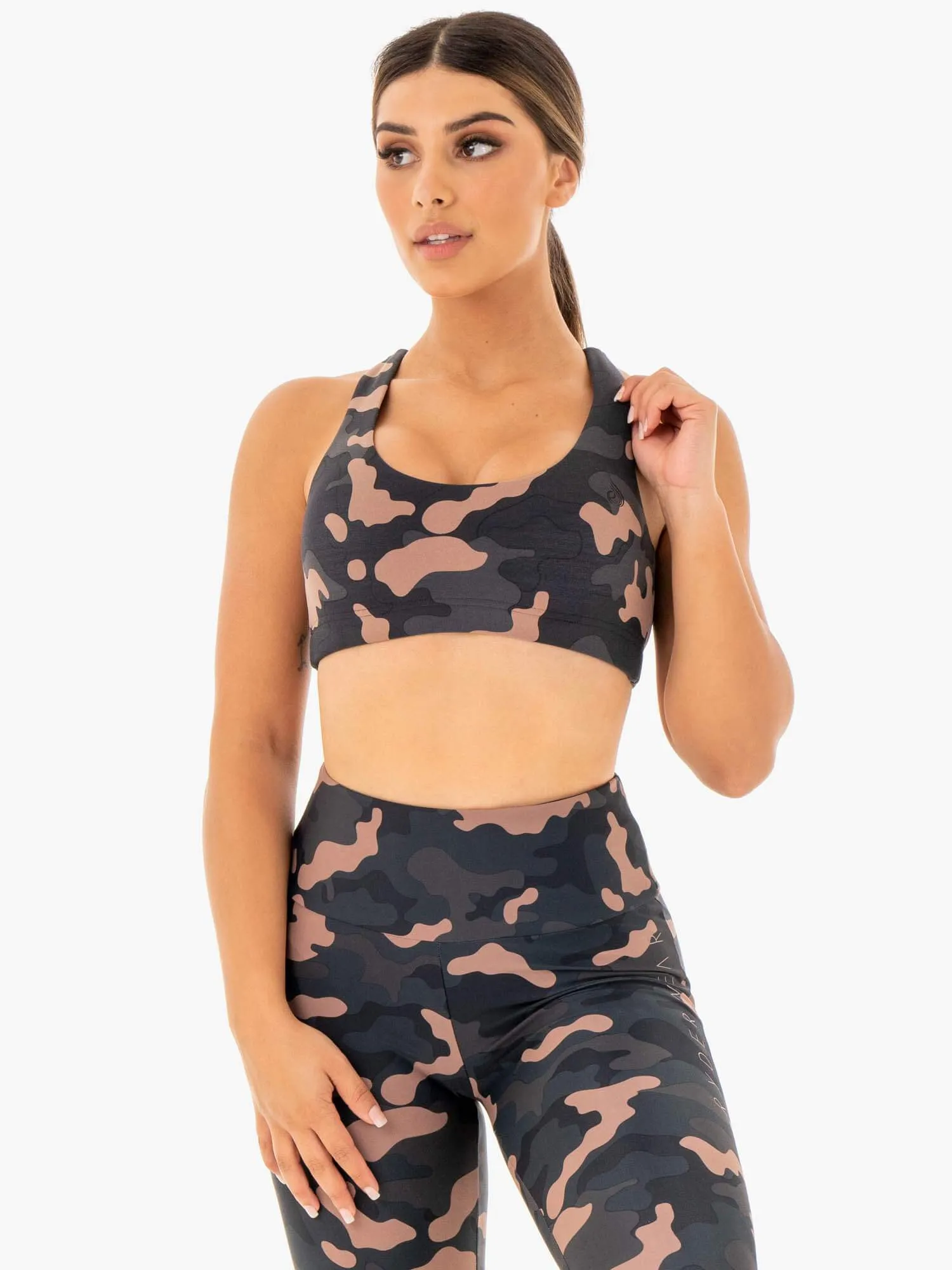 Camo Sports Bra - Rose Camo Comfortable seams Wrinkle-Resistant