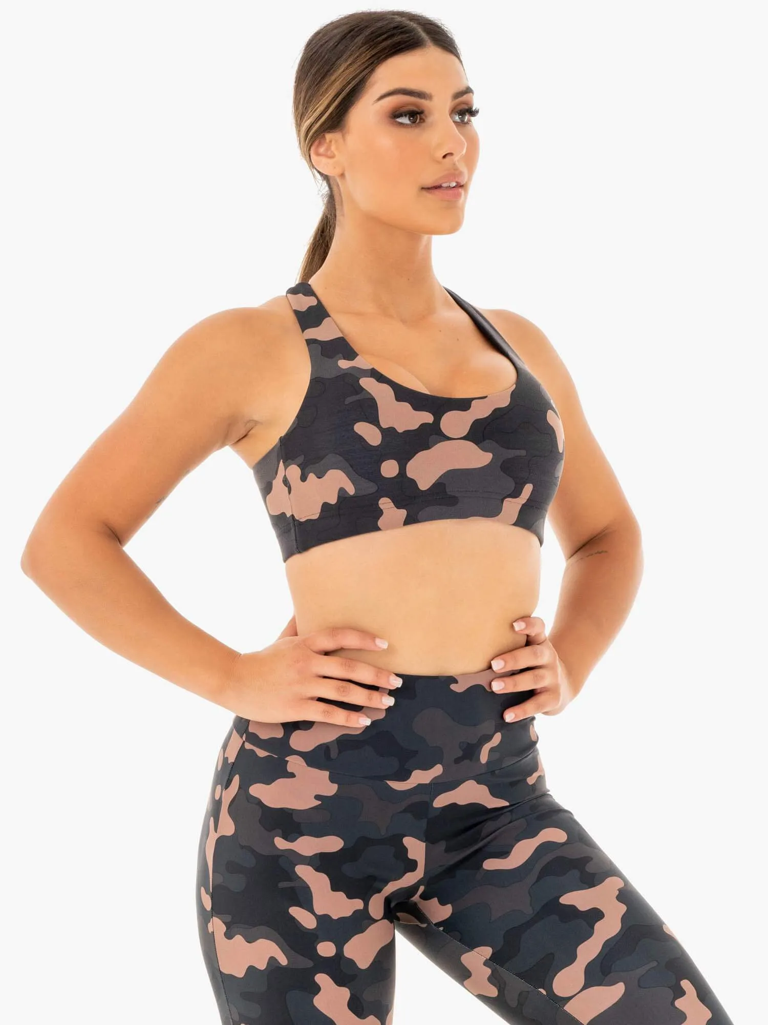 Bright sports gear Endurance training Camo Sports Bra - Rose Camo