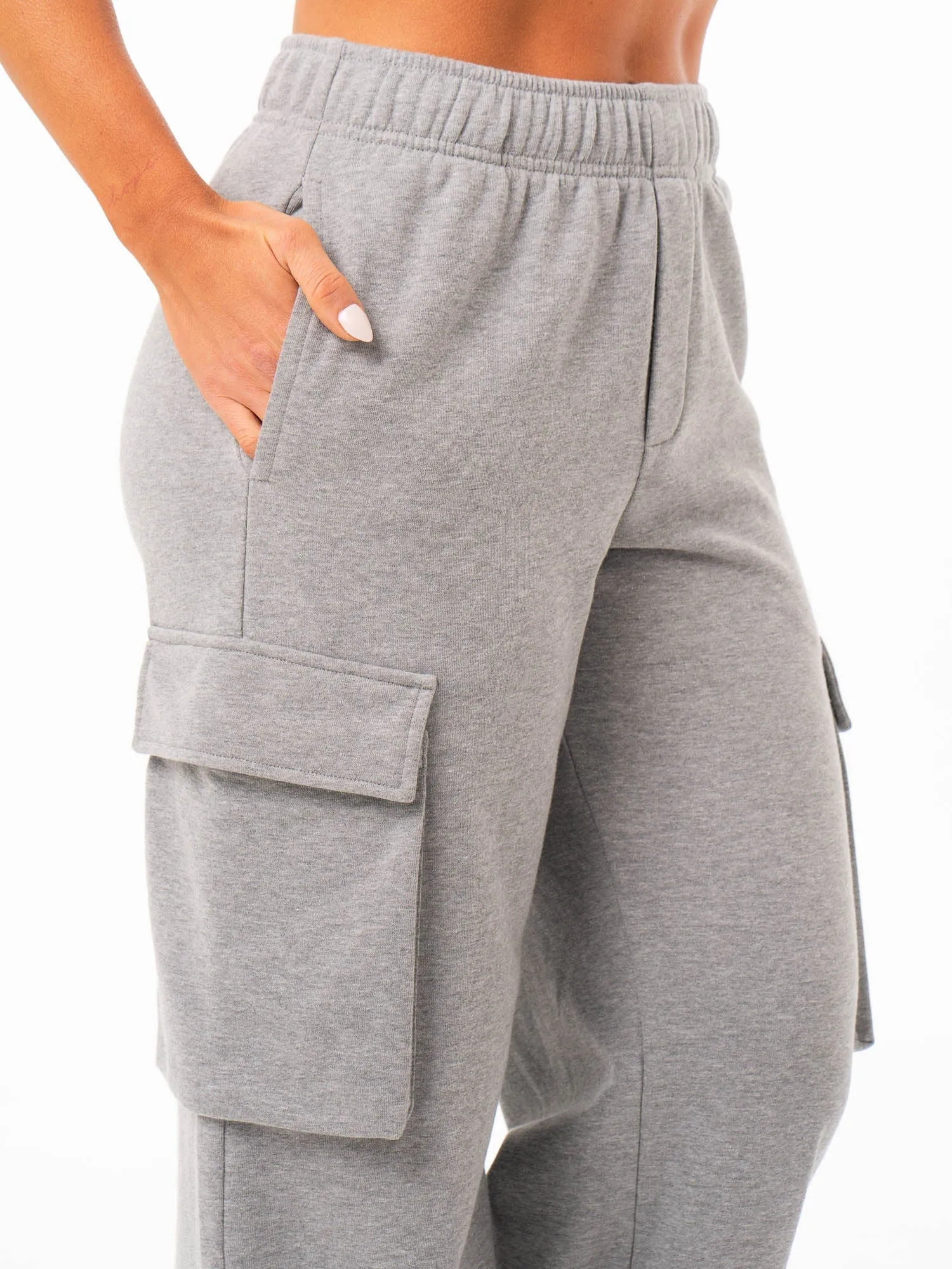 Cargo Track Pant - Grey Marle Cozy Touch