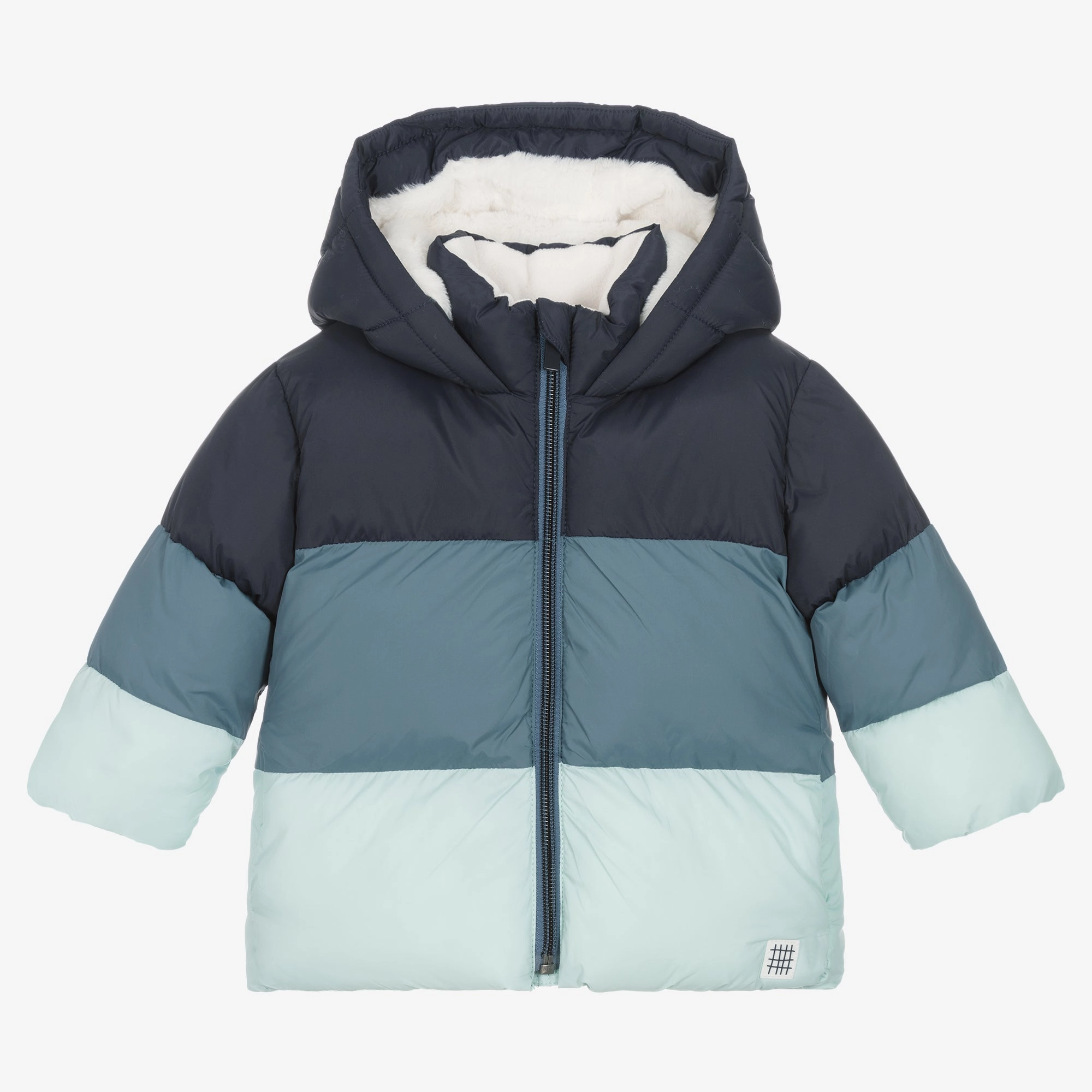 CARR??MENT BEAU Baby Blue Hooded Puffer Jacket - 9M Washable Linen based outfits for children