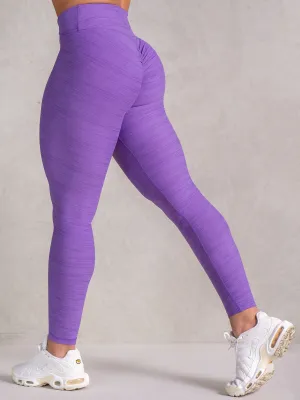 Icon Cross Over Scrunch Leggings - Violet Marl Performance Wear Second Fit