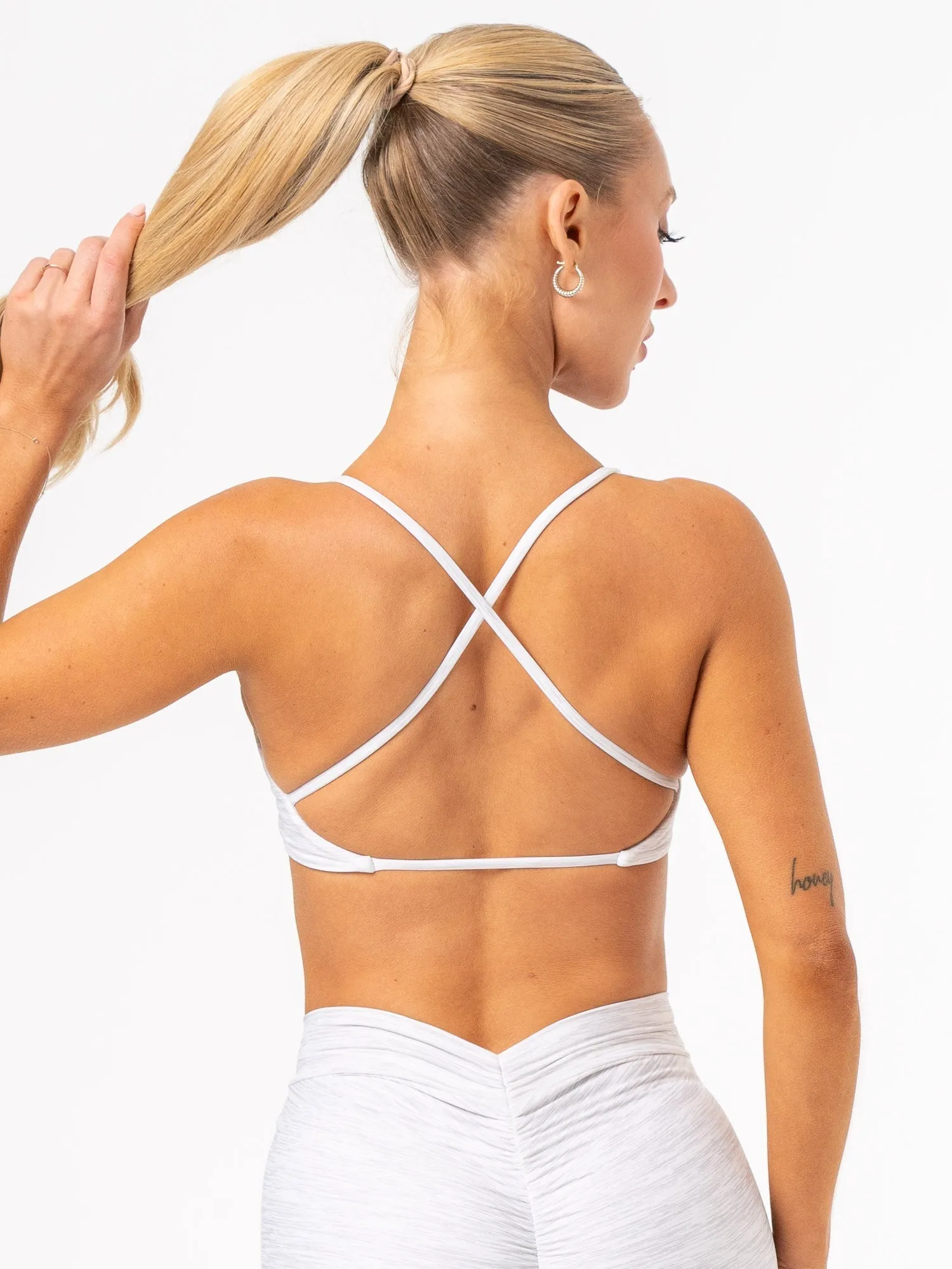 NKD Twist Sports Bra - Grey Marl Runners of all levels