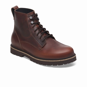 Birkenstock Highwood Lace Boot (Men) - Chocolate Leather Soft Firm
