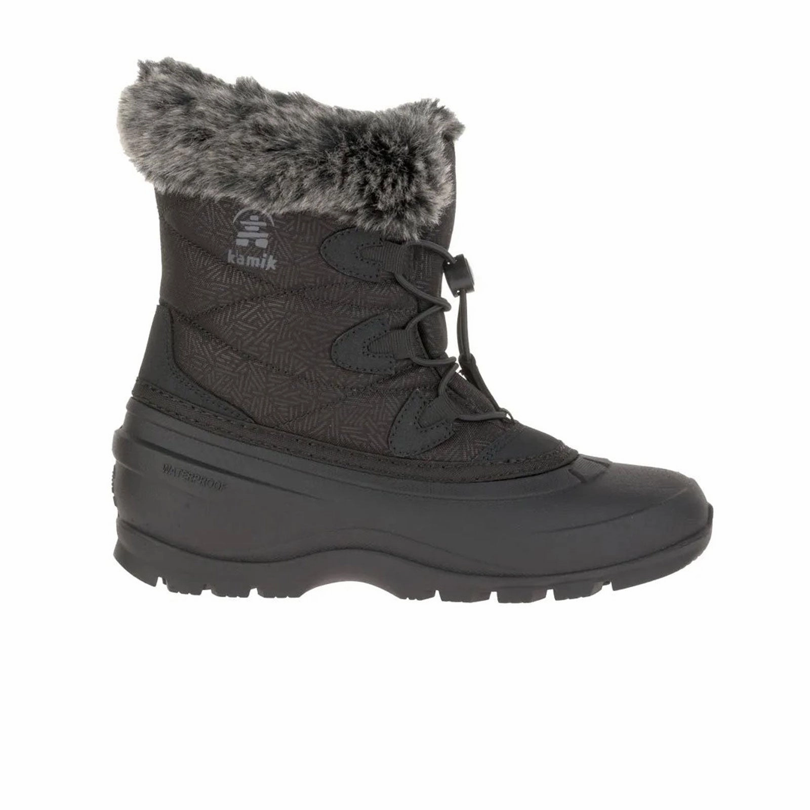 Kamik Momentum L2 Mid Winter Boot (Women) - Black Sunny Path Soft Leather Design