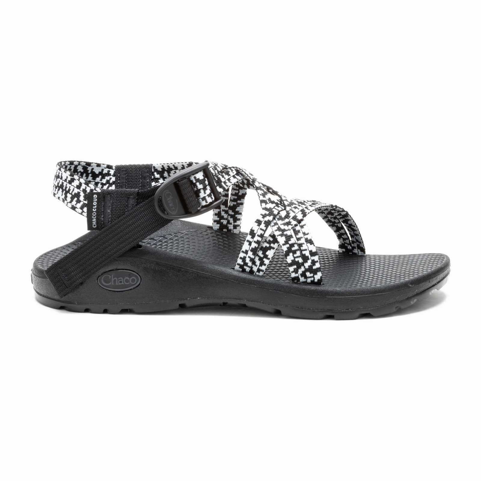 Chaco Z/Cloud X Active Sandal (Women) - Pixel B&W Poolside Vibes Easy Walk Sandals