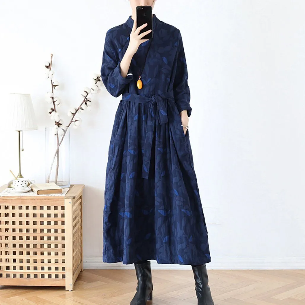 Compact Fit London Edge Babakud Women Autumn Ethnic Cotton Linen Dress