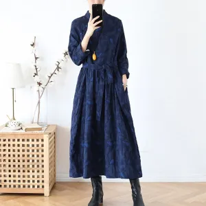 Compact Fit London Edge Babakud Women Autumn Ethnic Cotton Linen Dress