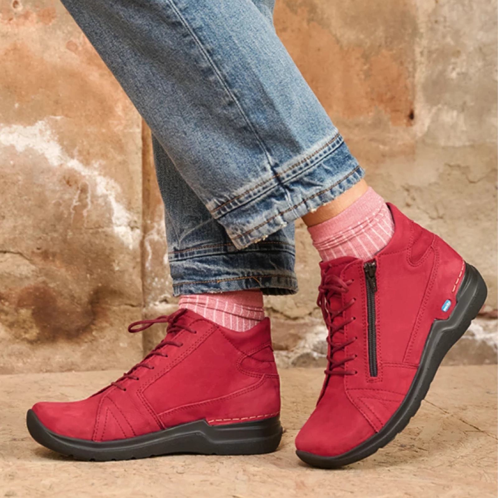 Wolky Why Ankle Boot (Women) - Oxblood Antique Nubuck Comfortable Leather Shoes