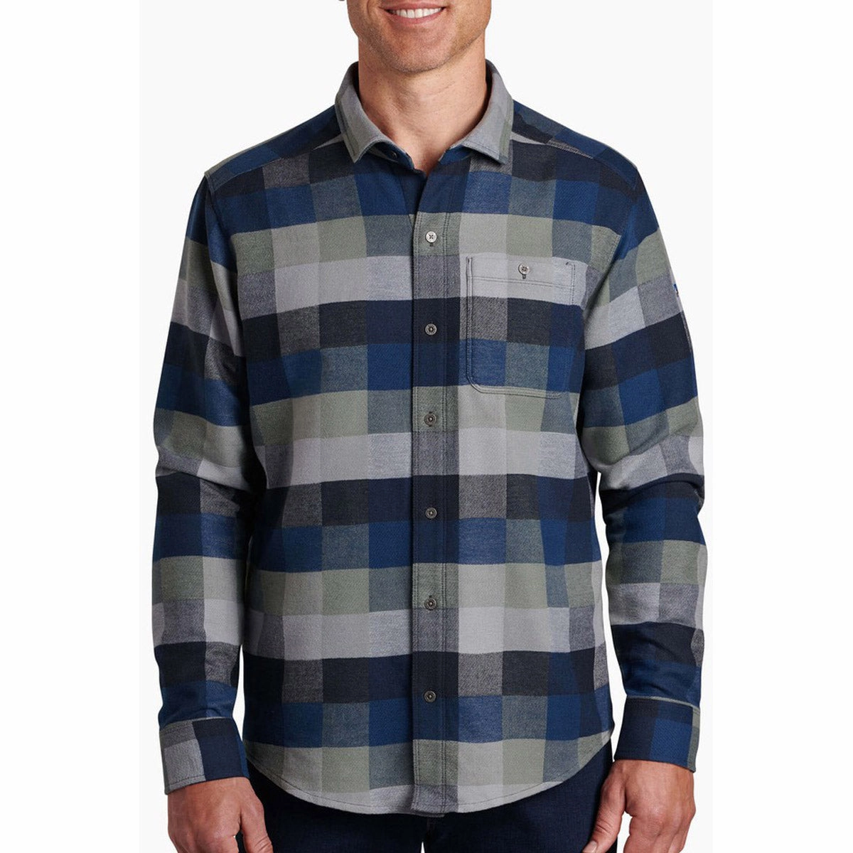 Men's Pixelatr Flannel Long Sleeve Easy Care Material Active Layering