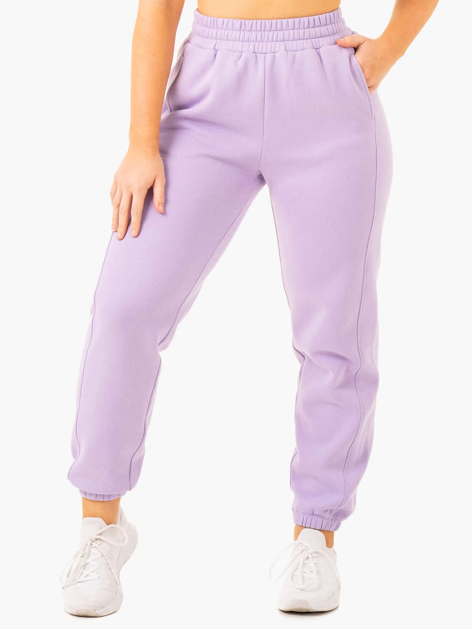 clean look AntiPillingFabric Sideline Track Pants - Lilac