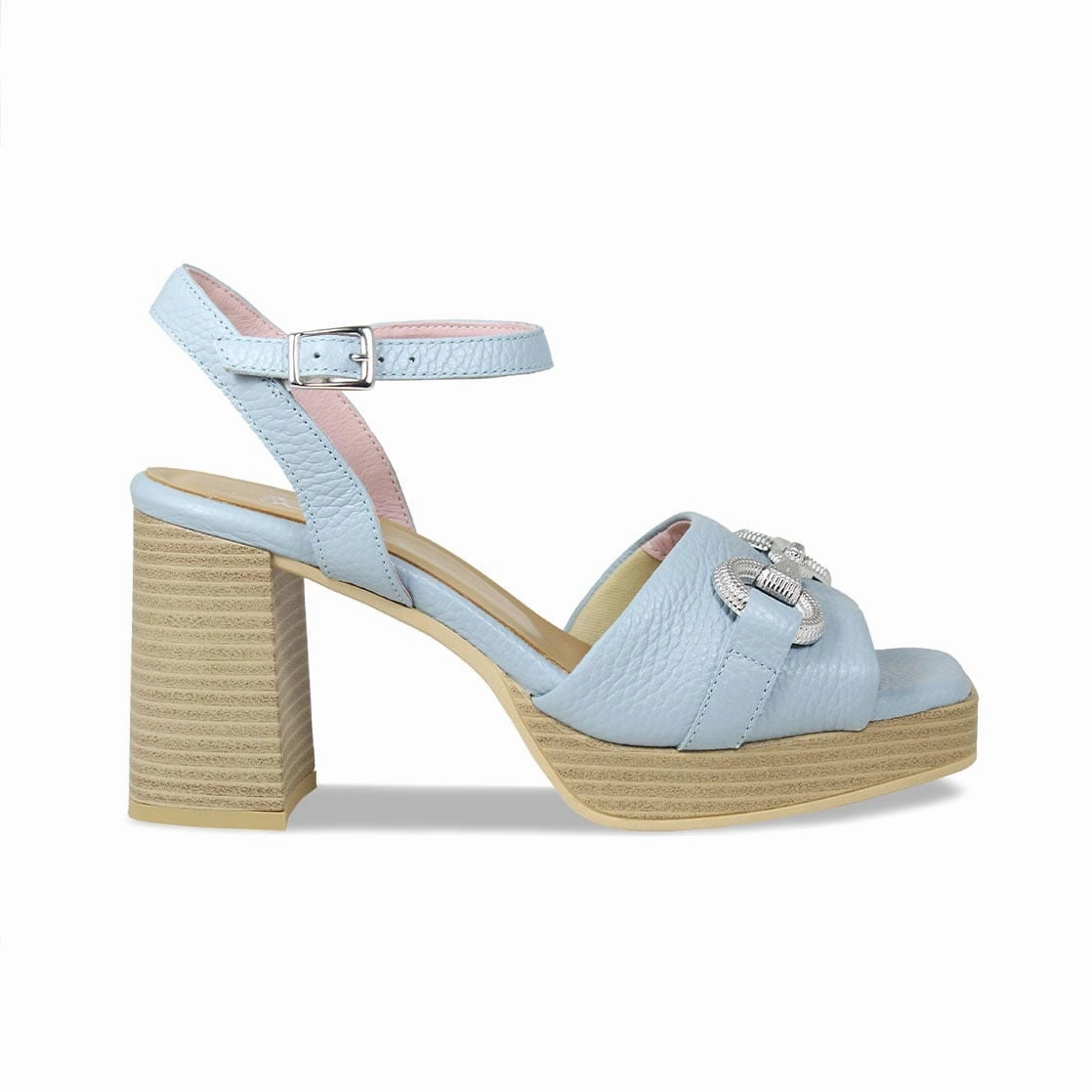 Selma: Pale Blue Leather Light Trail Light Utility