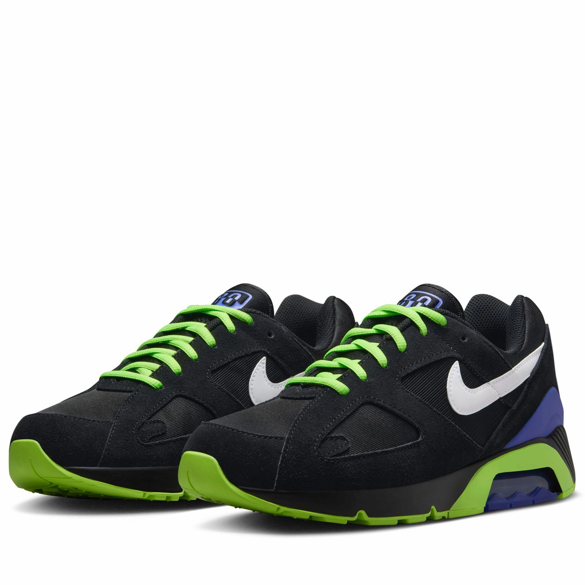 Nike Air 180 QS - Black/Action Green Comfortable Leather Shoes