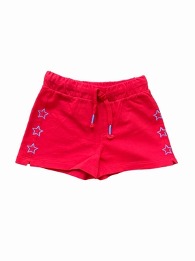 Linen Little ones' wear Classic Tween Short with Star Embroidery