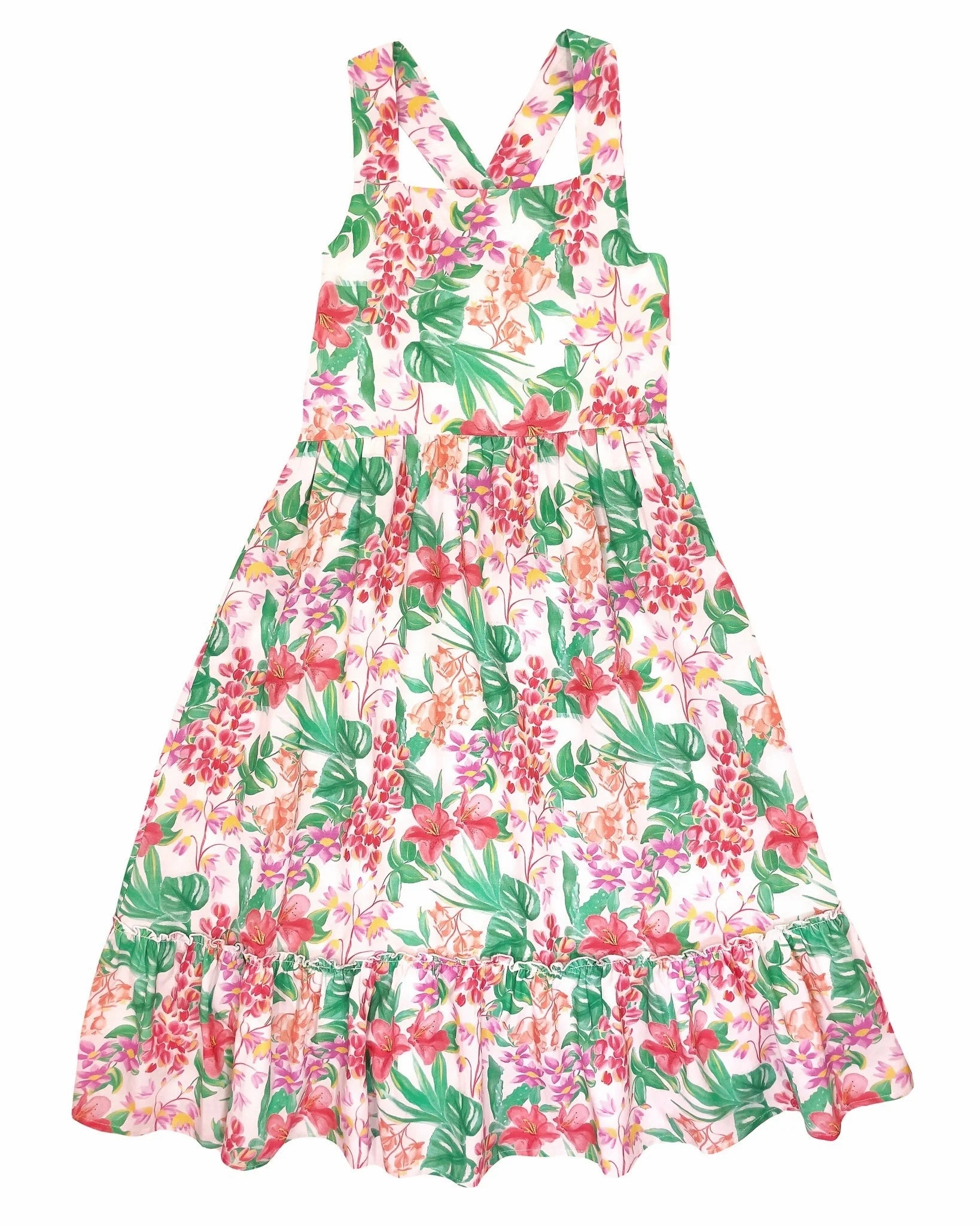 Coast Line Maxi Dress | White Floral Exquisite