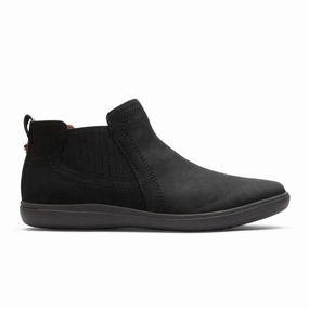 Slip Resistant Firm Step Cobb Hill Bailee Chelsea Boot (Women) - Black Nubuck