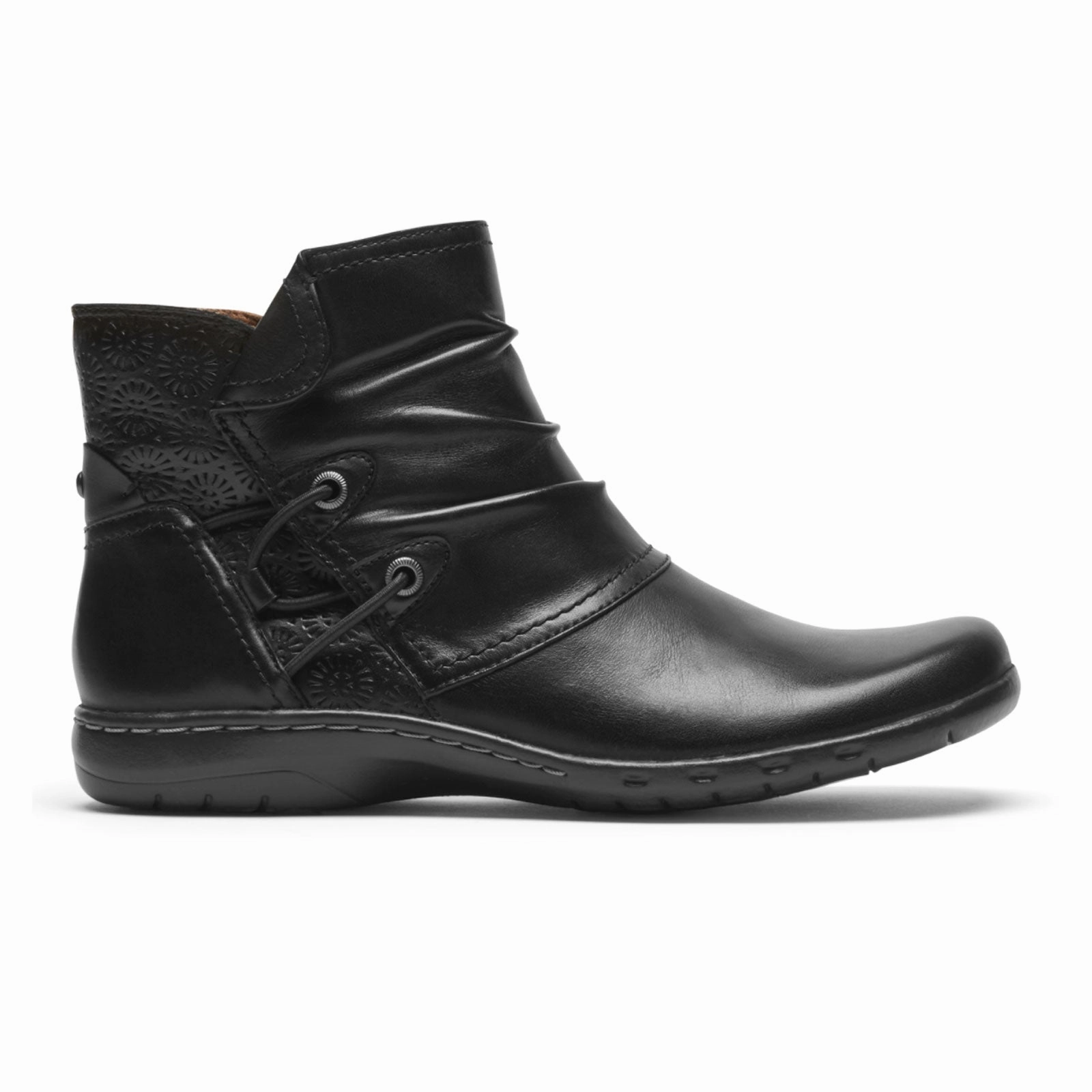 Comfortable All-day Shoes Bright Walk Cobb Hill Penfield Ruch Ankle Boot (Women) - Black Leather