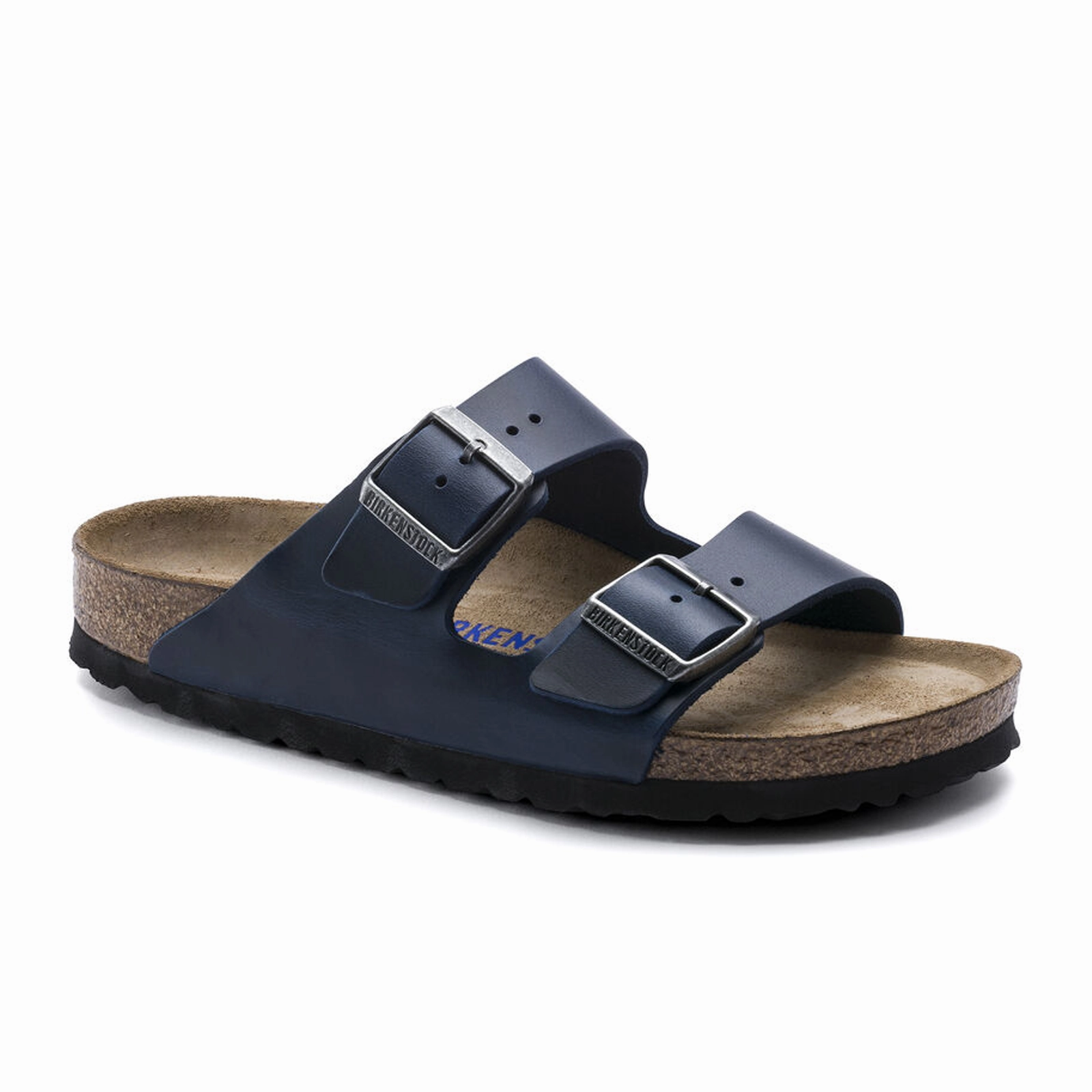 Birkenstock Arizona Soft Footbed Narrow Slide Sandal (Women) - Blue Oiled Leather Quick On-The-Go