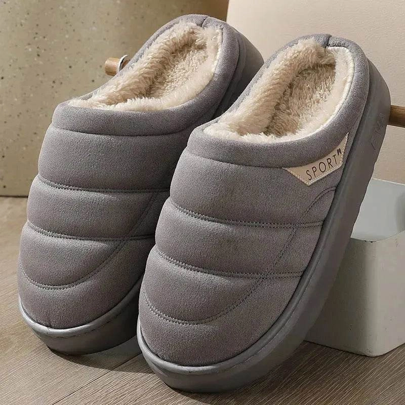 Snow Snow Heavy Duty Boots kids Fashion Solid Plush Slipper Winter Warm Indoor Floor Bedroom Home Slippers For Couple Thick-soled House Shoes Women Men