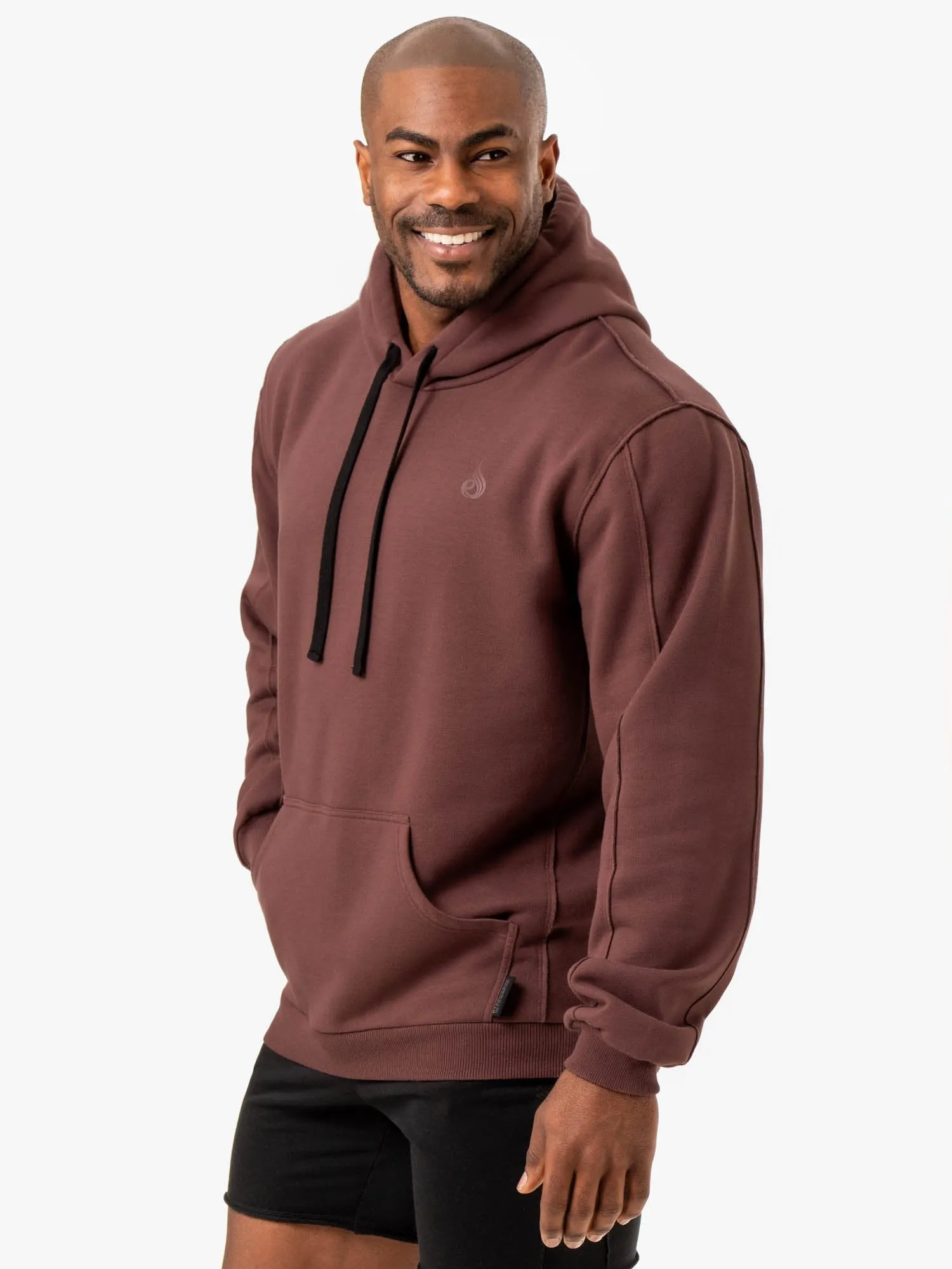 Casual Performance Flexible Comfort Fit Force Pullover Hoodie - Brick