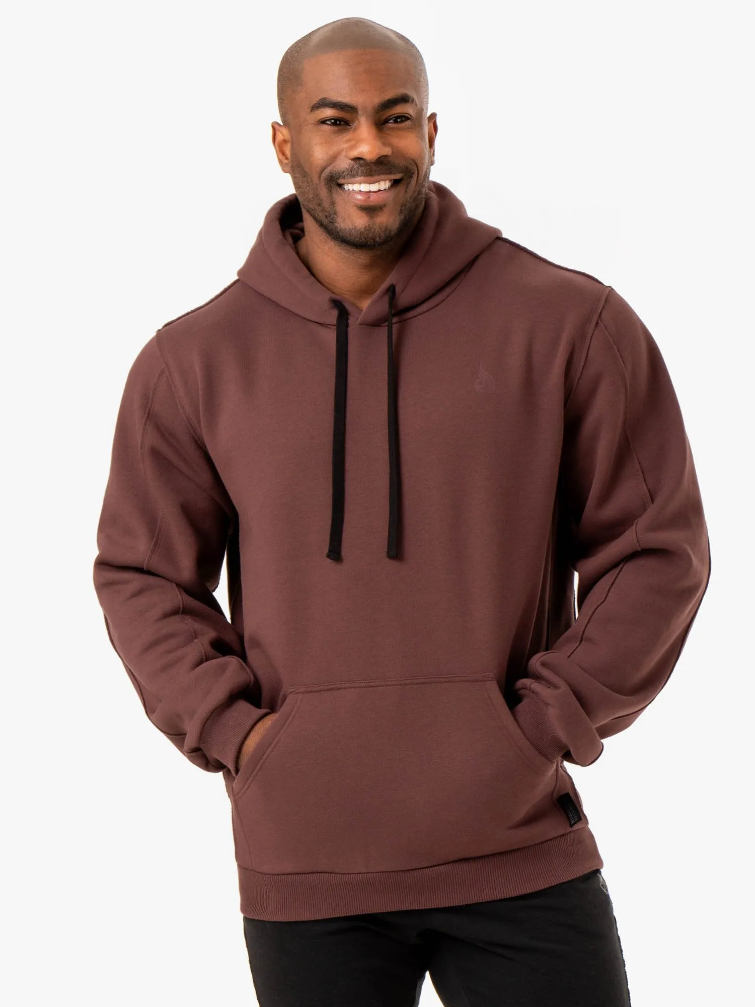 Warm Comfort Contemporary Look Force Pullover Hoodie - Brick