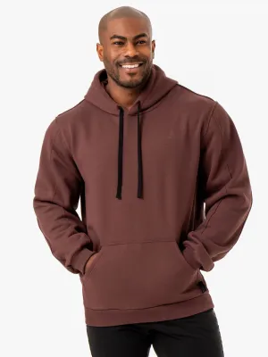 Warm Comfort Contemporary Look Force Pullover Hoodie - Brick