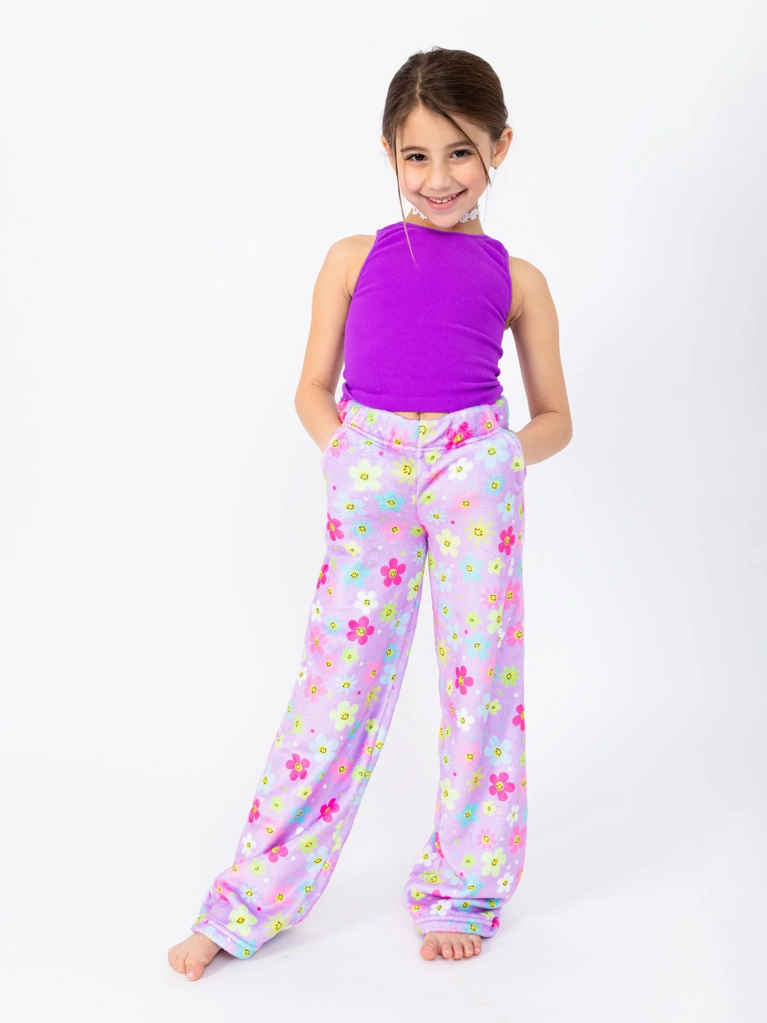 Plaid floral Daisy Smiles Loungewear Pant