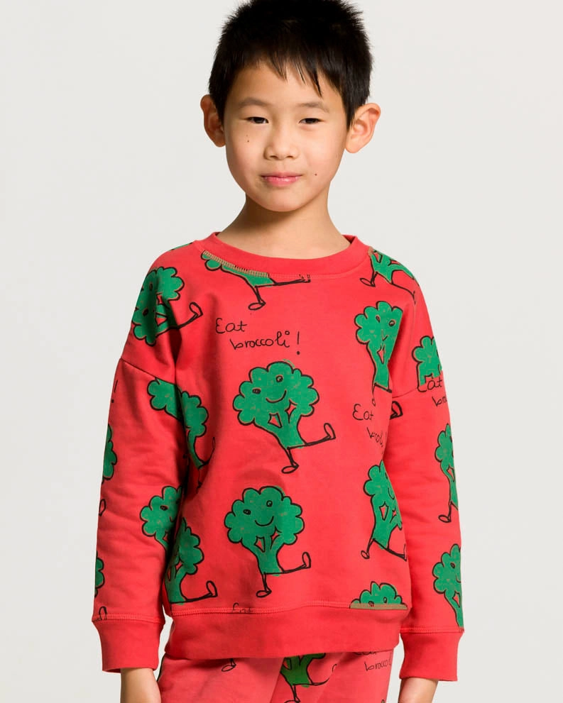Beaded kids' apparel nadadelazos Sweatshirt BROCCOLI JER.11.200 BRO